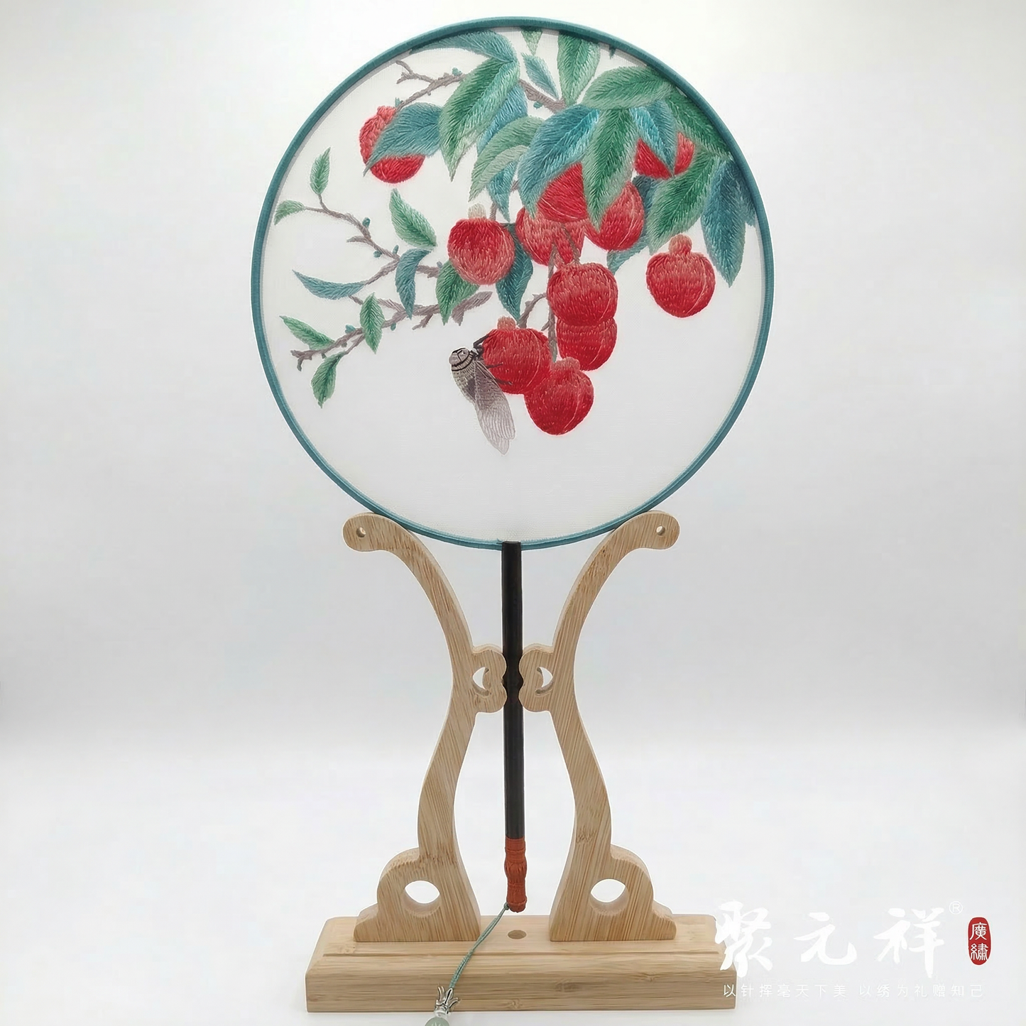 荔红蝉鸣Silk Fan