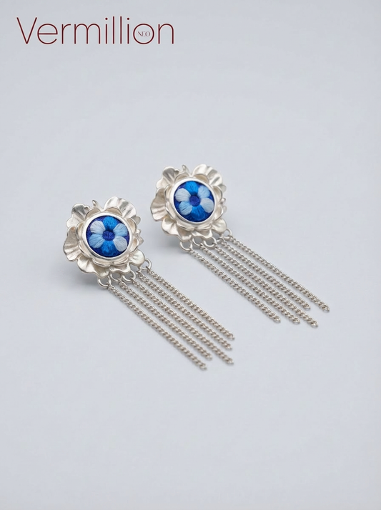 银落幽蓝Earrings